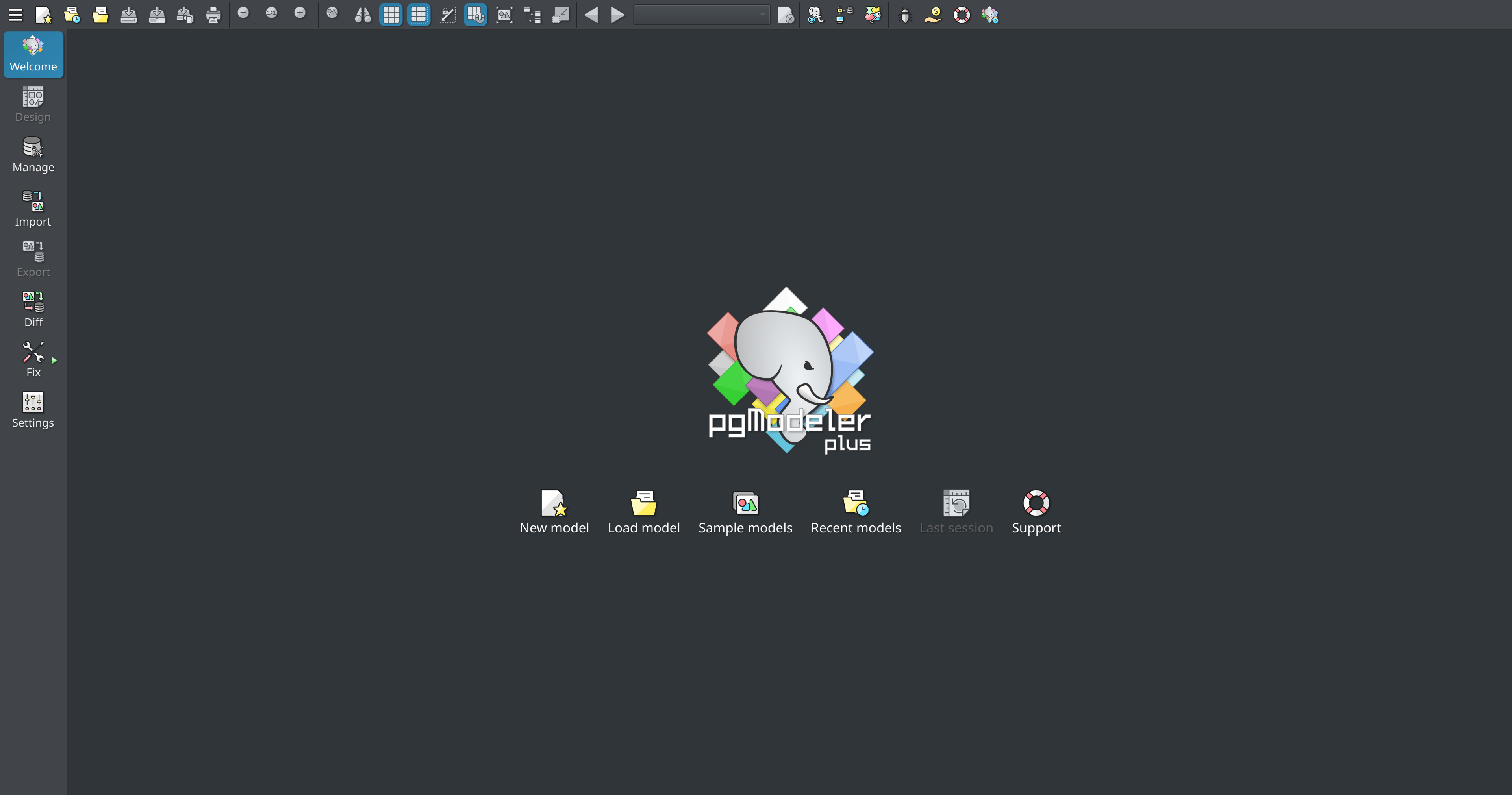 pgModeler version 1.2.2 screenshot