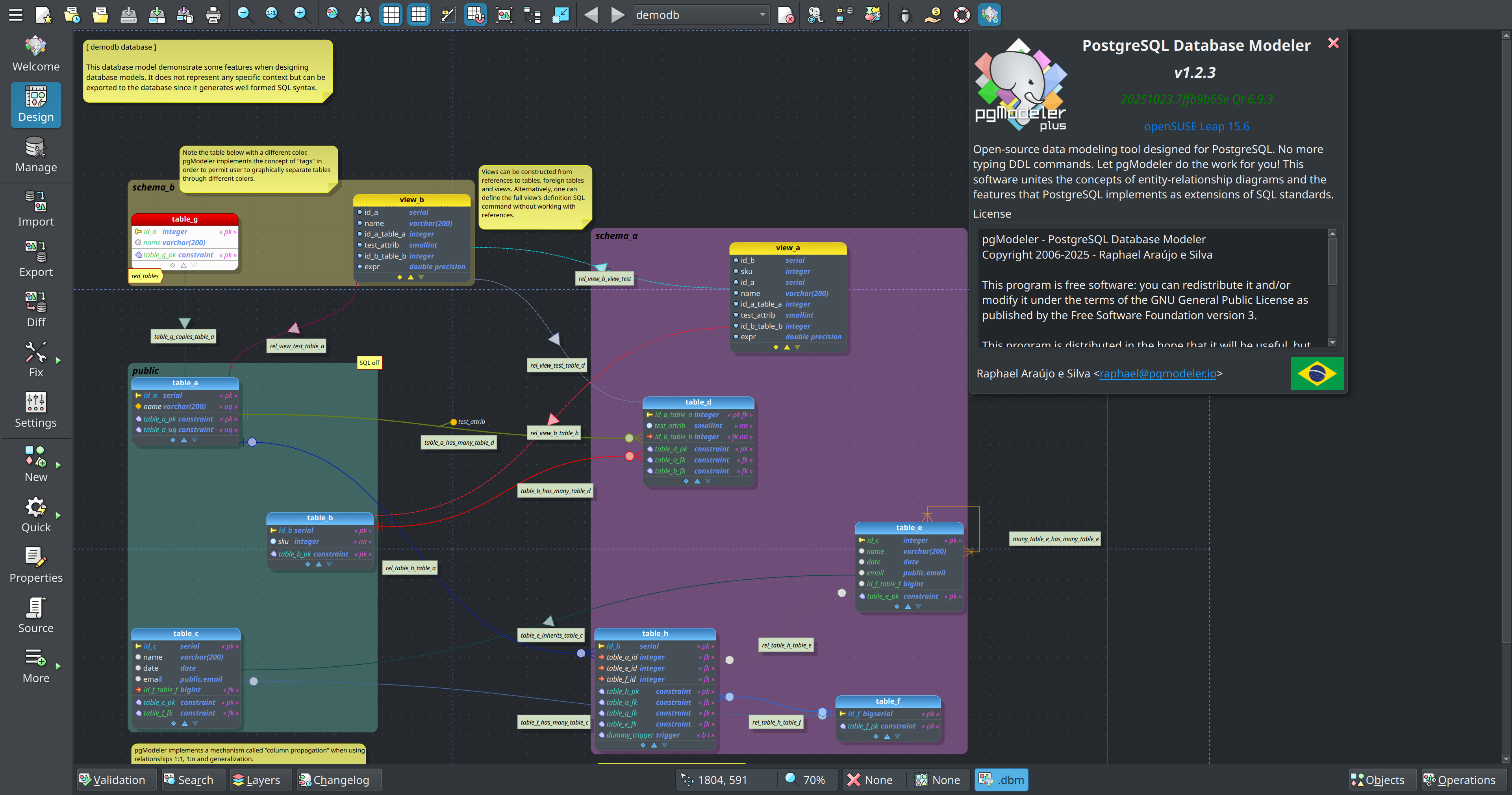 pgModeler version 1.2.2 alternative screenshot