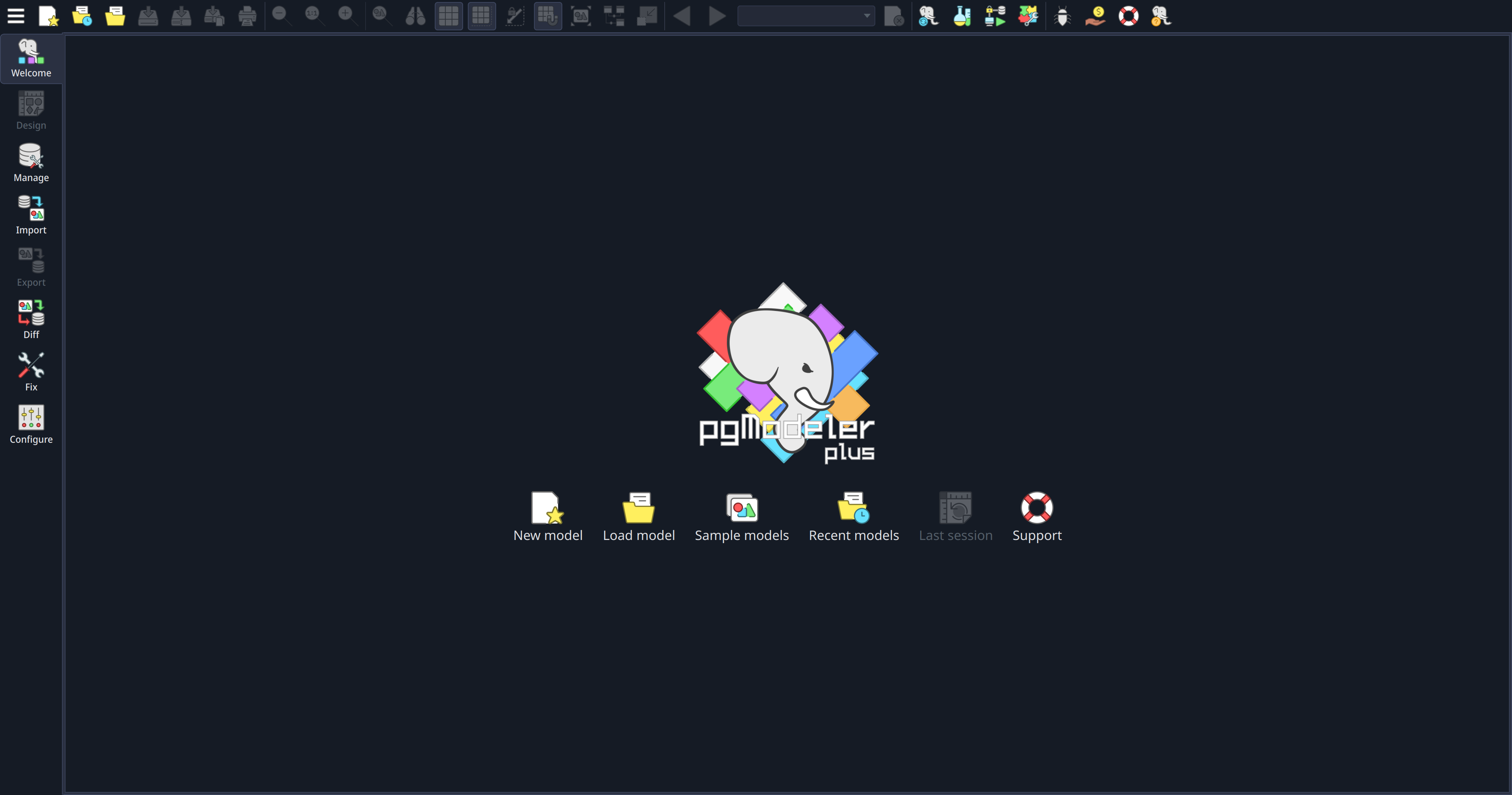 pgModeler version 2.0.0 screenshot