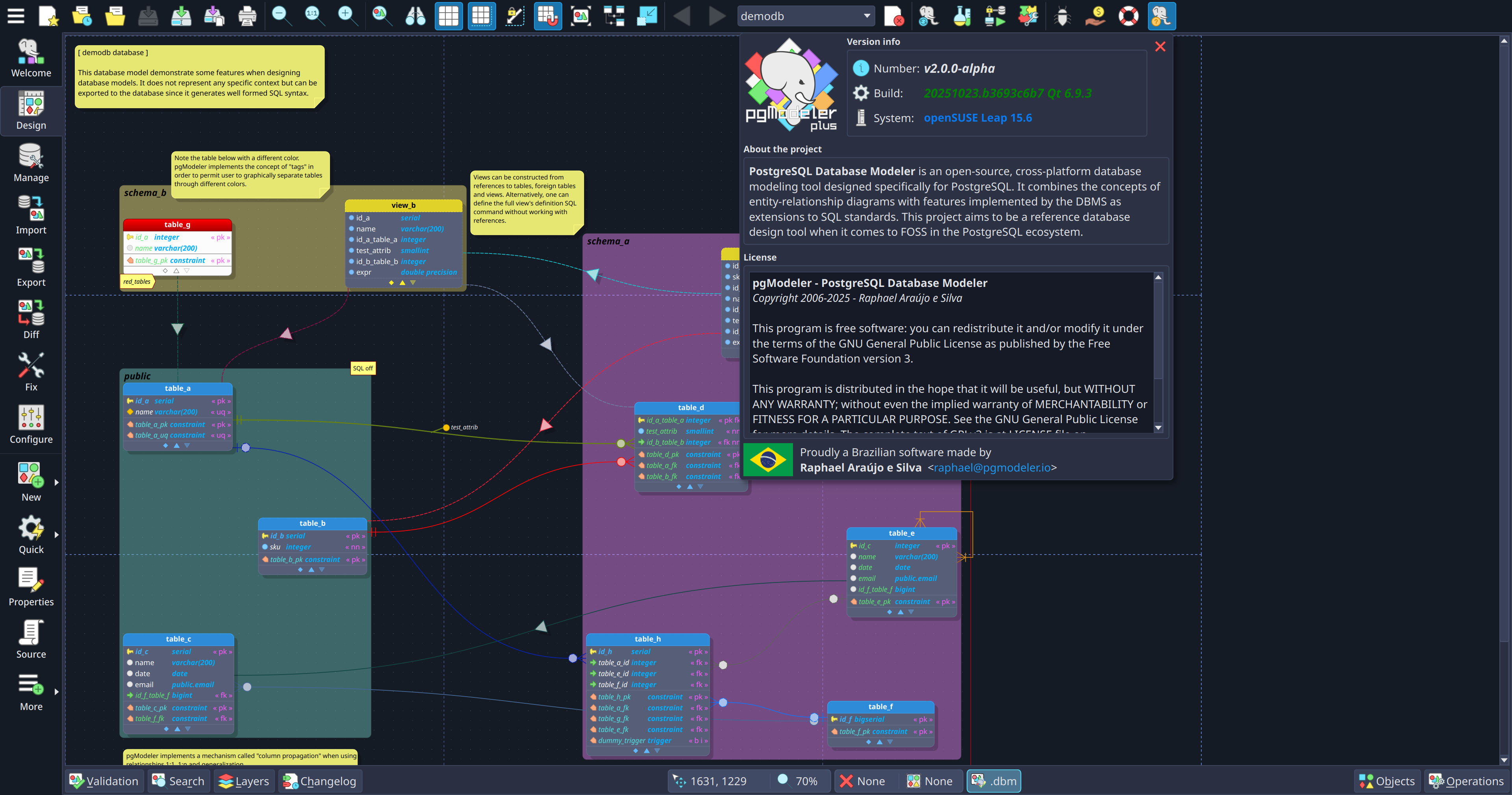 pgModeler version 2.0.0 alternative screenshot