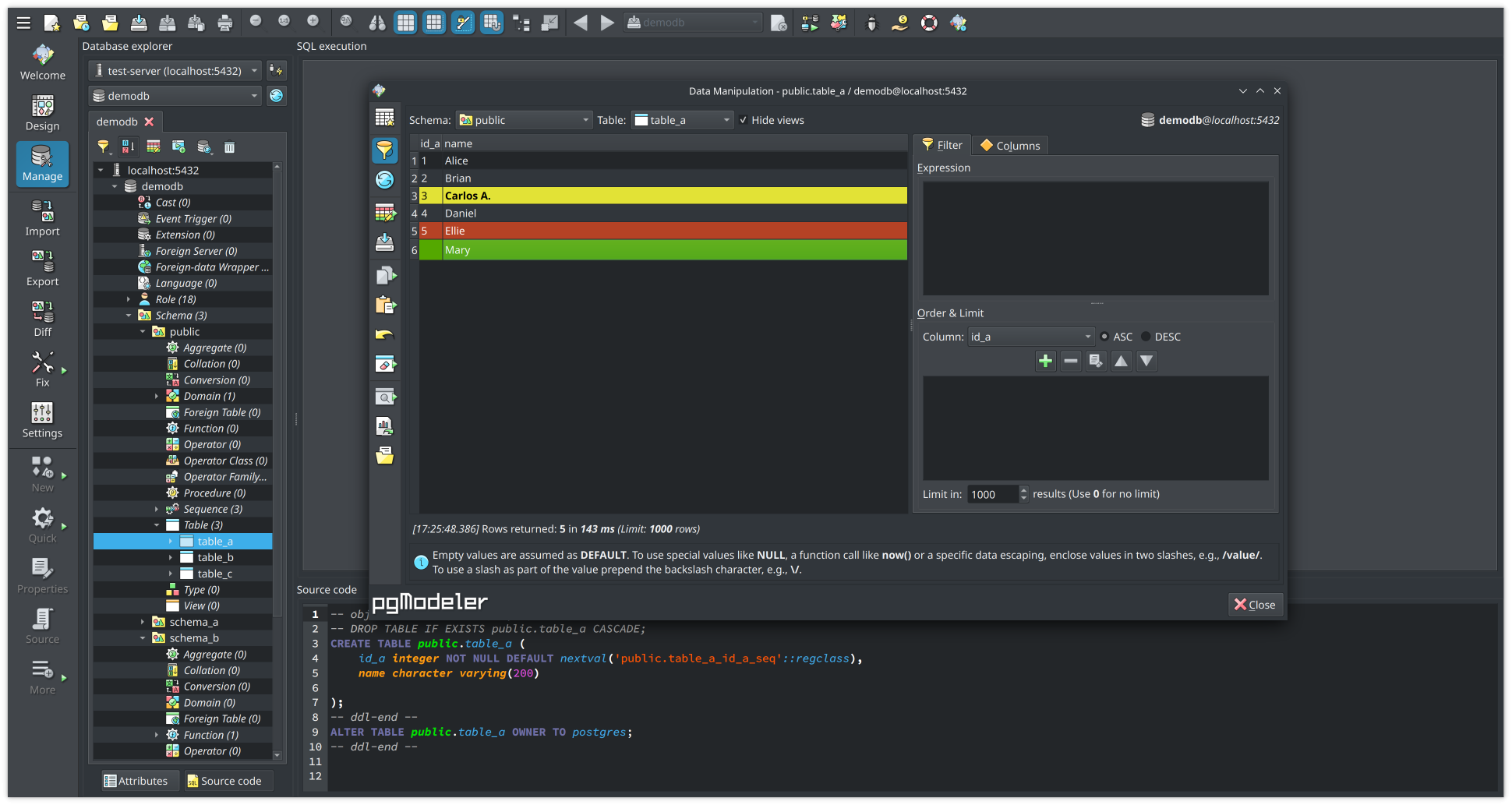 Bored of using INSERT commands? Here's the data manipulation dialog!