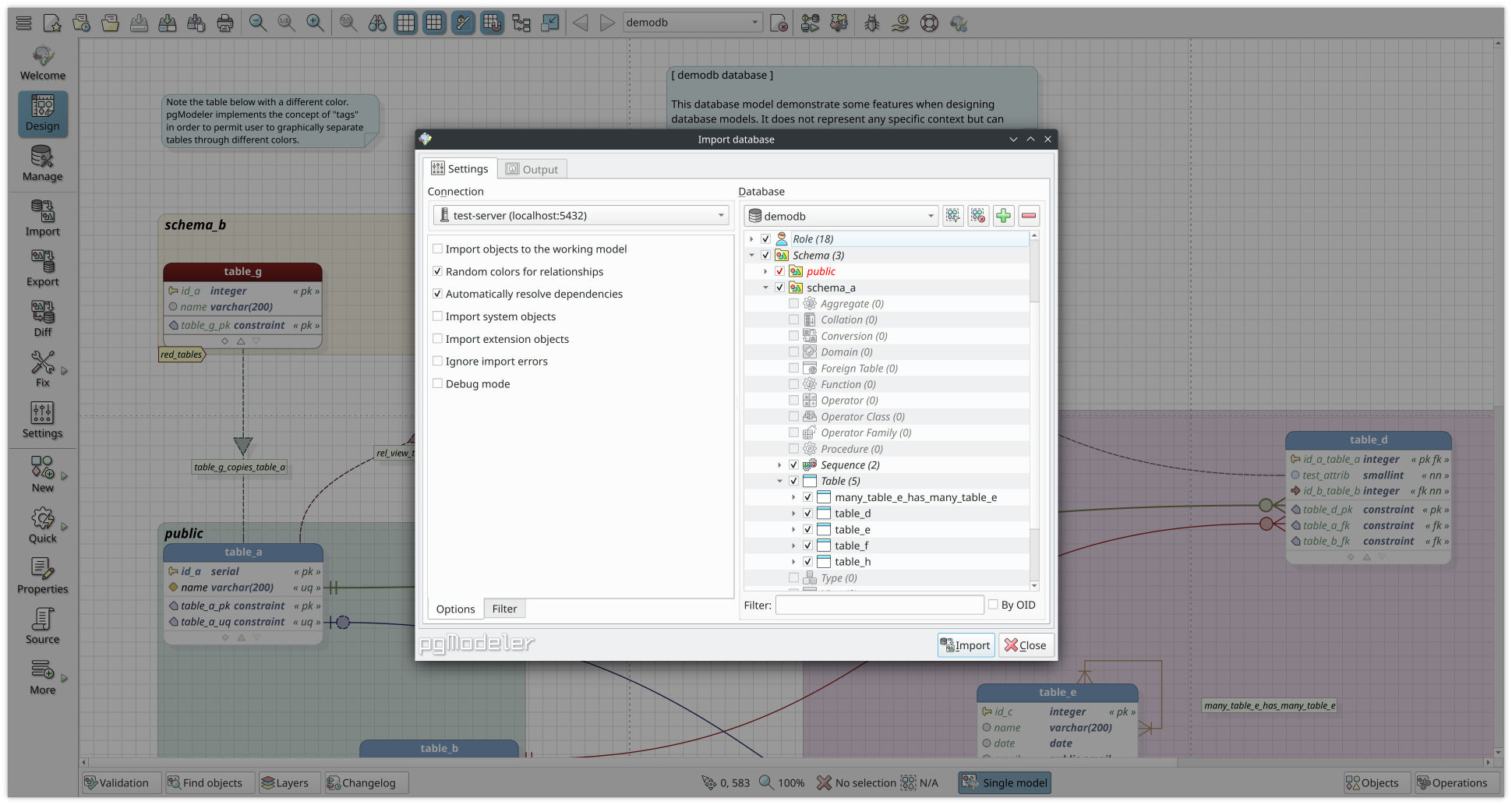 Need to better understand that database? Why not import it and get its model?